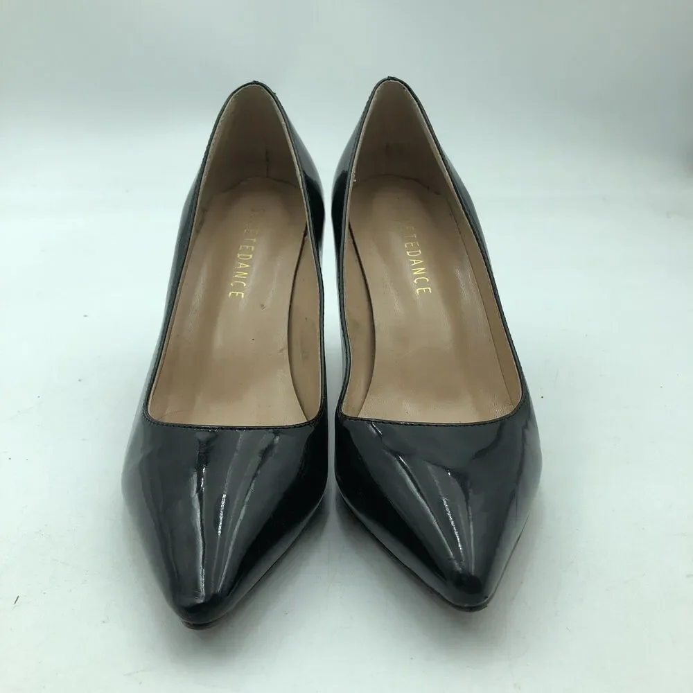 SUNETEDANCE Women's Size 5 Classic Pumps Slip On Gloss Black